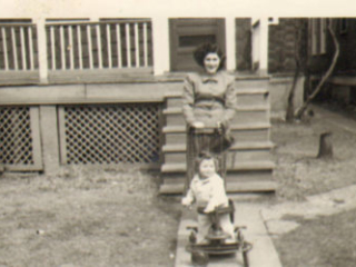 Toby and daughter, Ruth, early 1950s