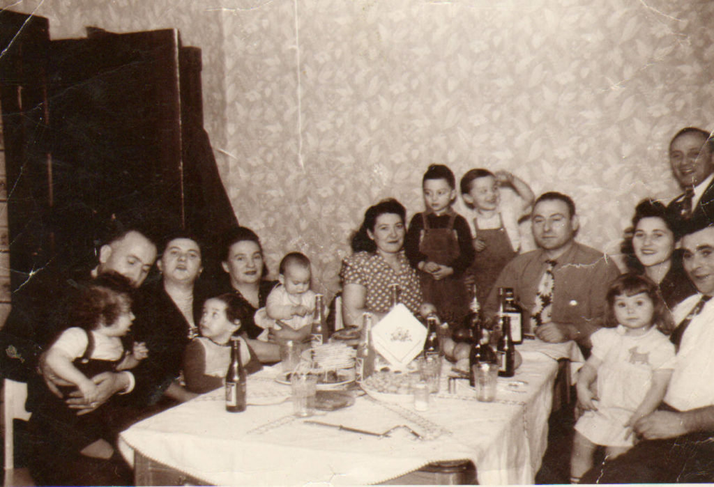 Family around the kitchen table