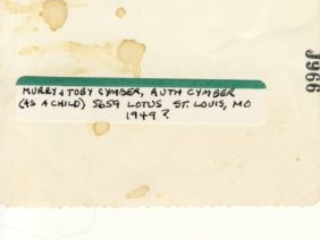 Back of Photo on Lotus Street
