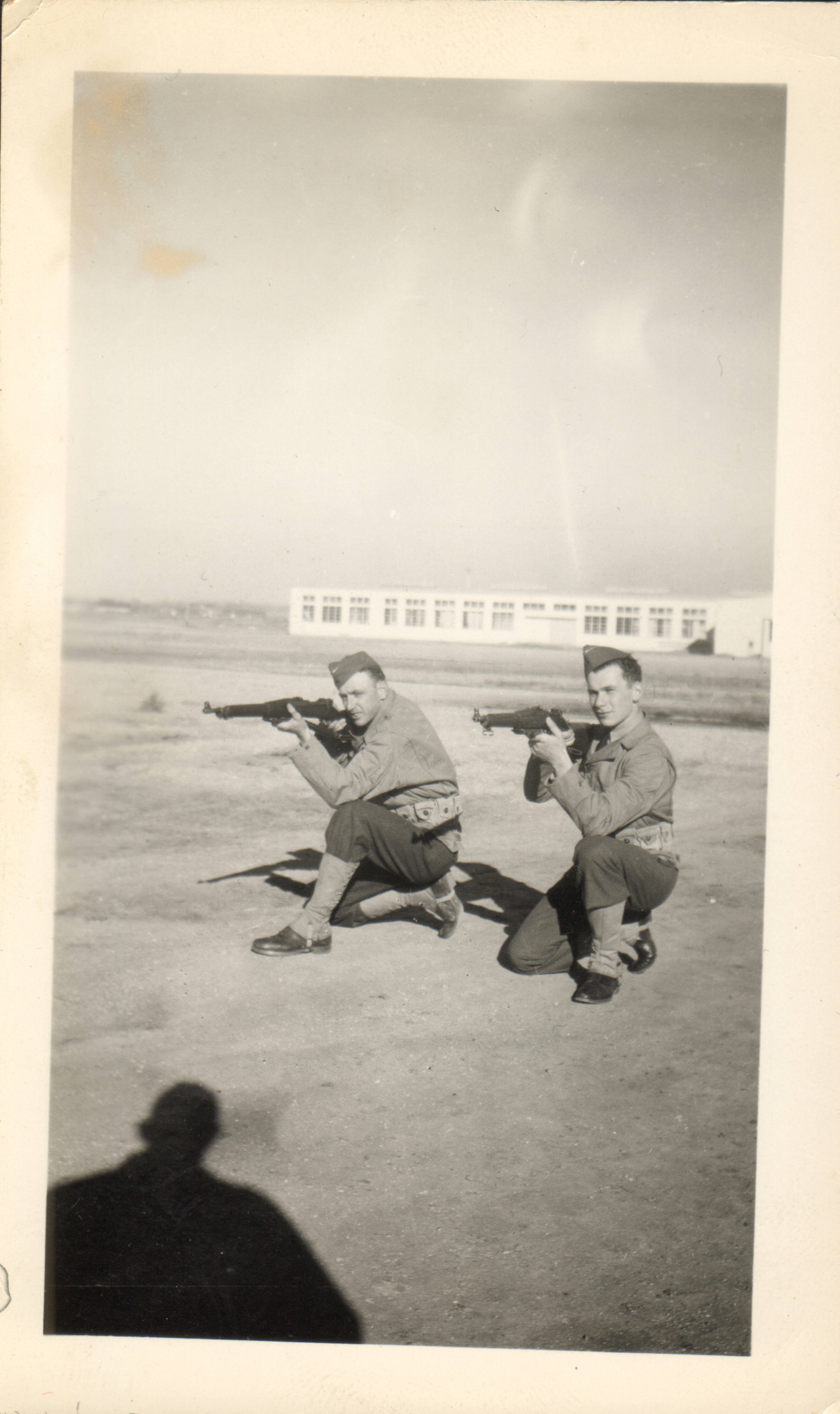 Erich Dahl during target practice in Fort Warren Wyoming W.W.II