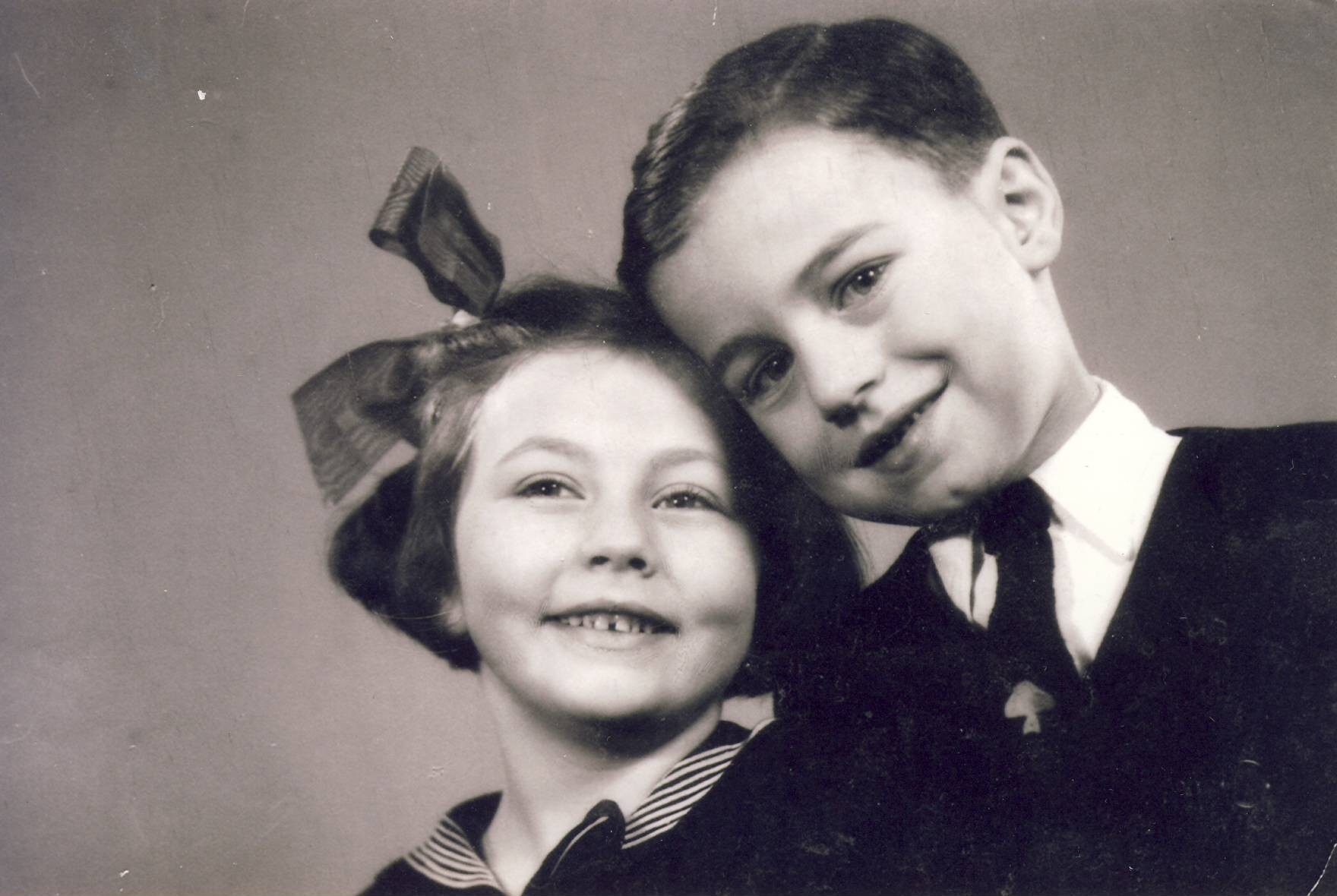 Eva and Cousin David Rosenberg 1948