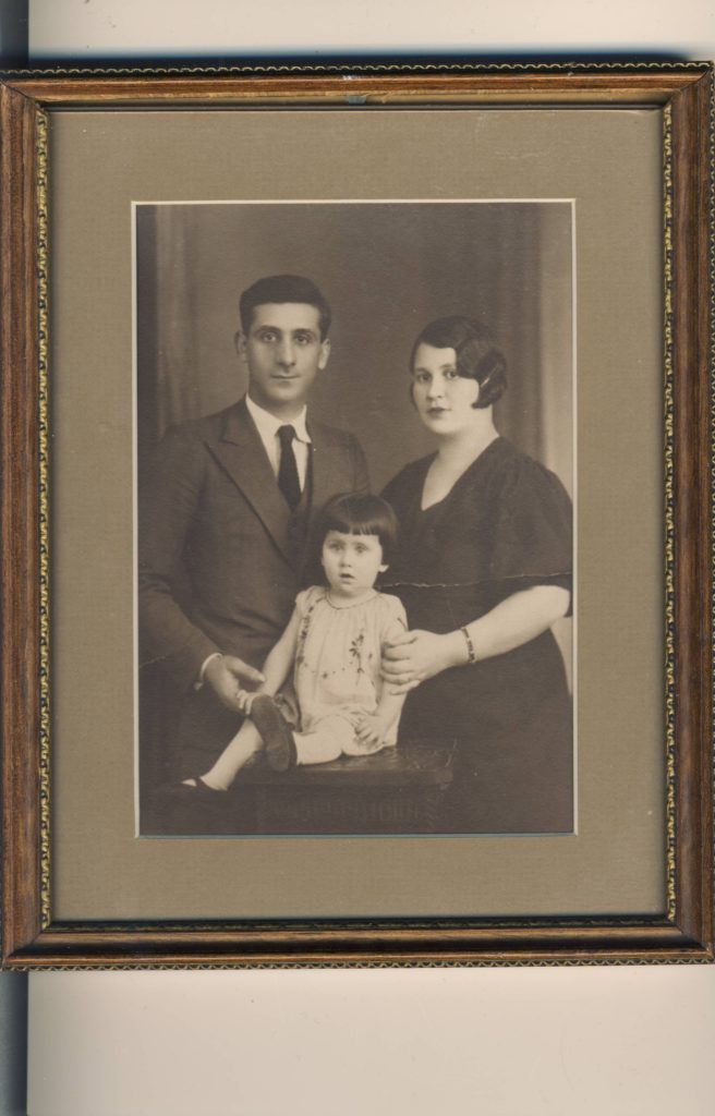 Bea, her parents George & Sophia Goldberg 1933
