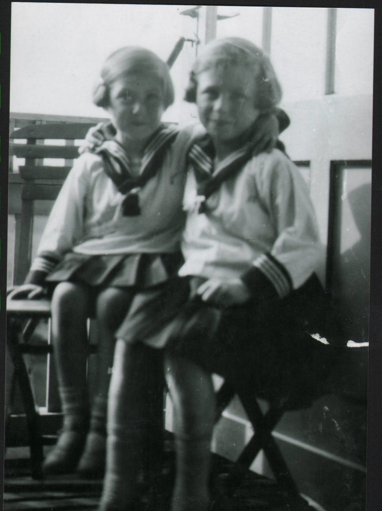 Ruth and sister, Eva as children