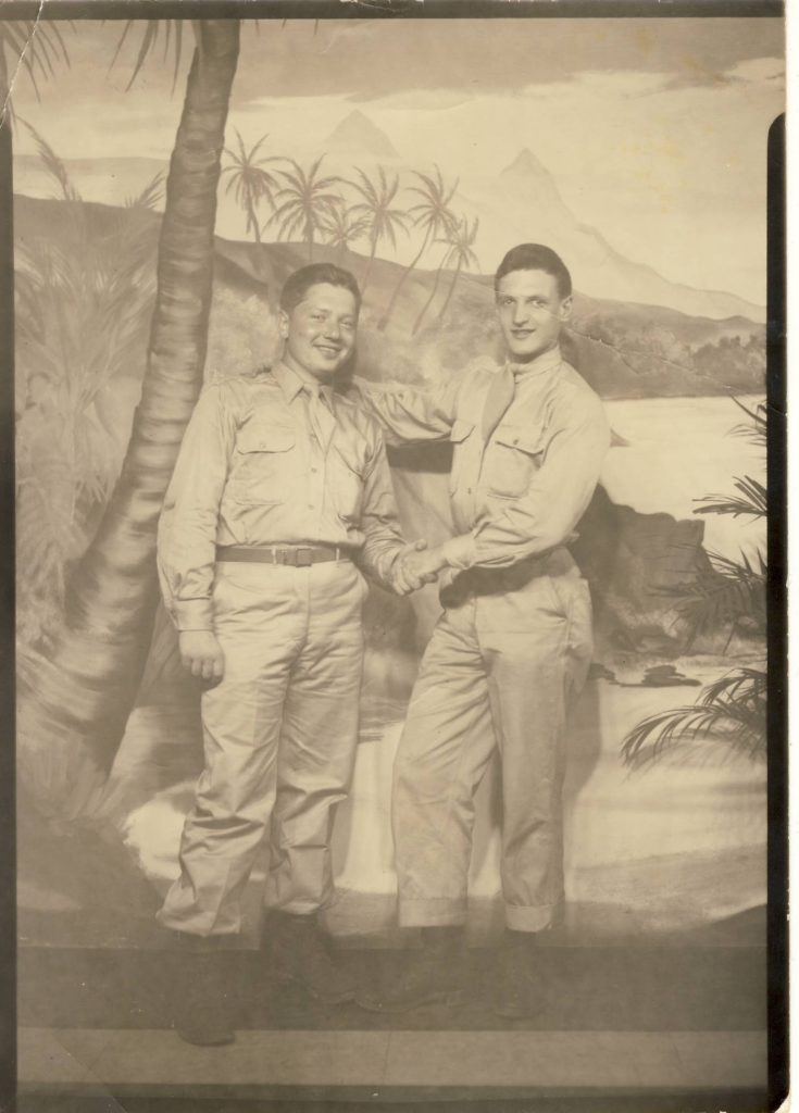 George Lutkow and Wally Mayer in 1944