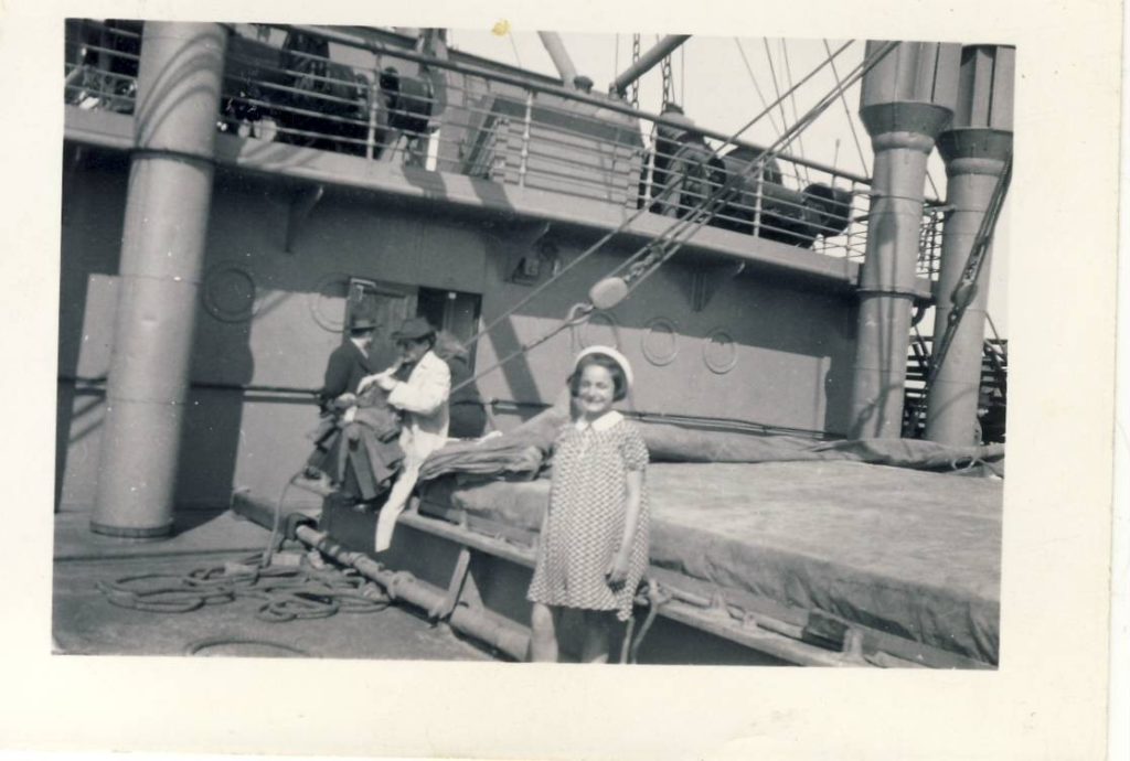 Eva Landsberger on Boat to England 1939