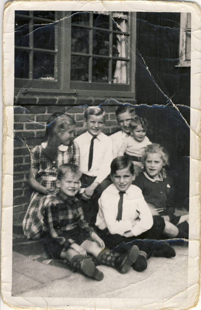 Young Jan in group of children