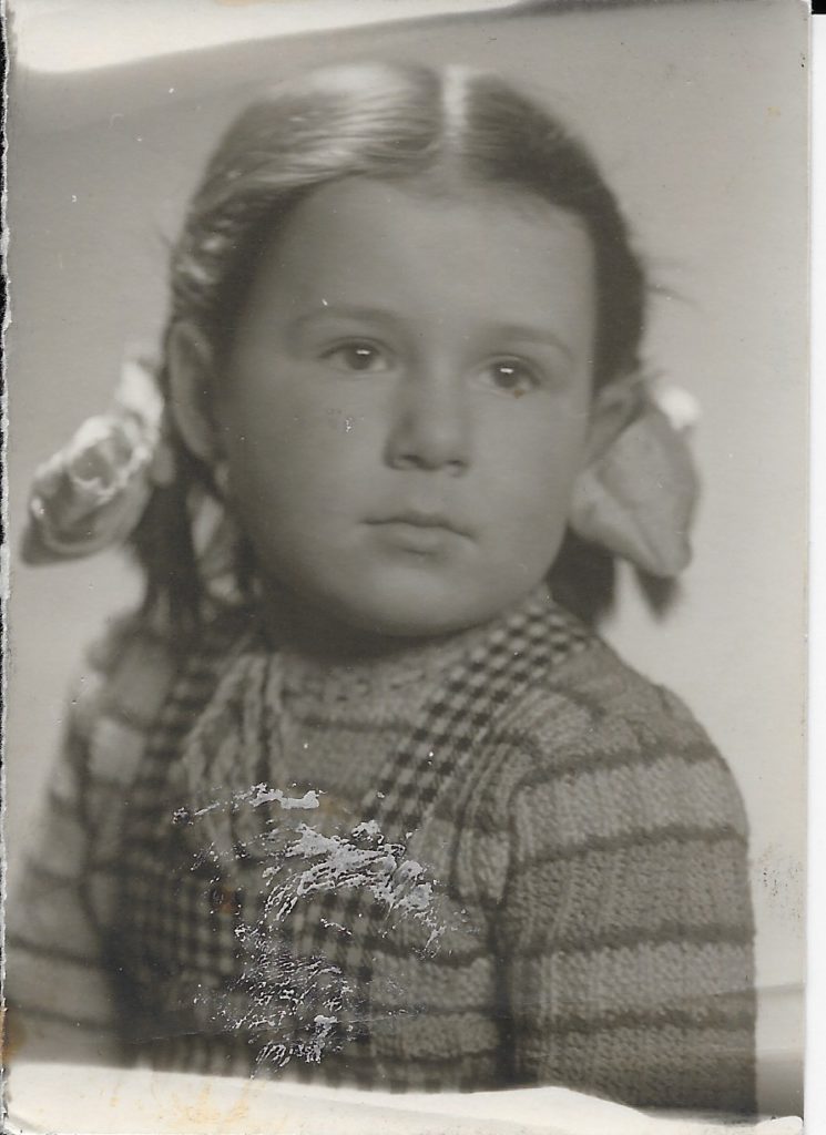 Felicia Graber as a young girl in 1945