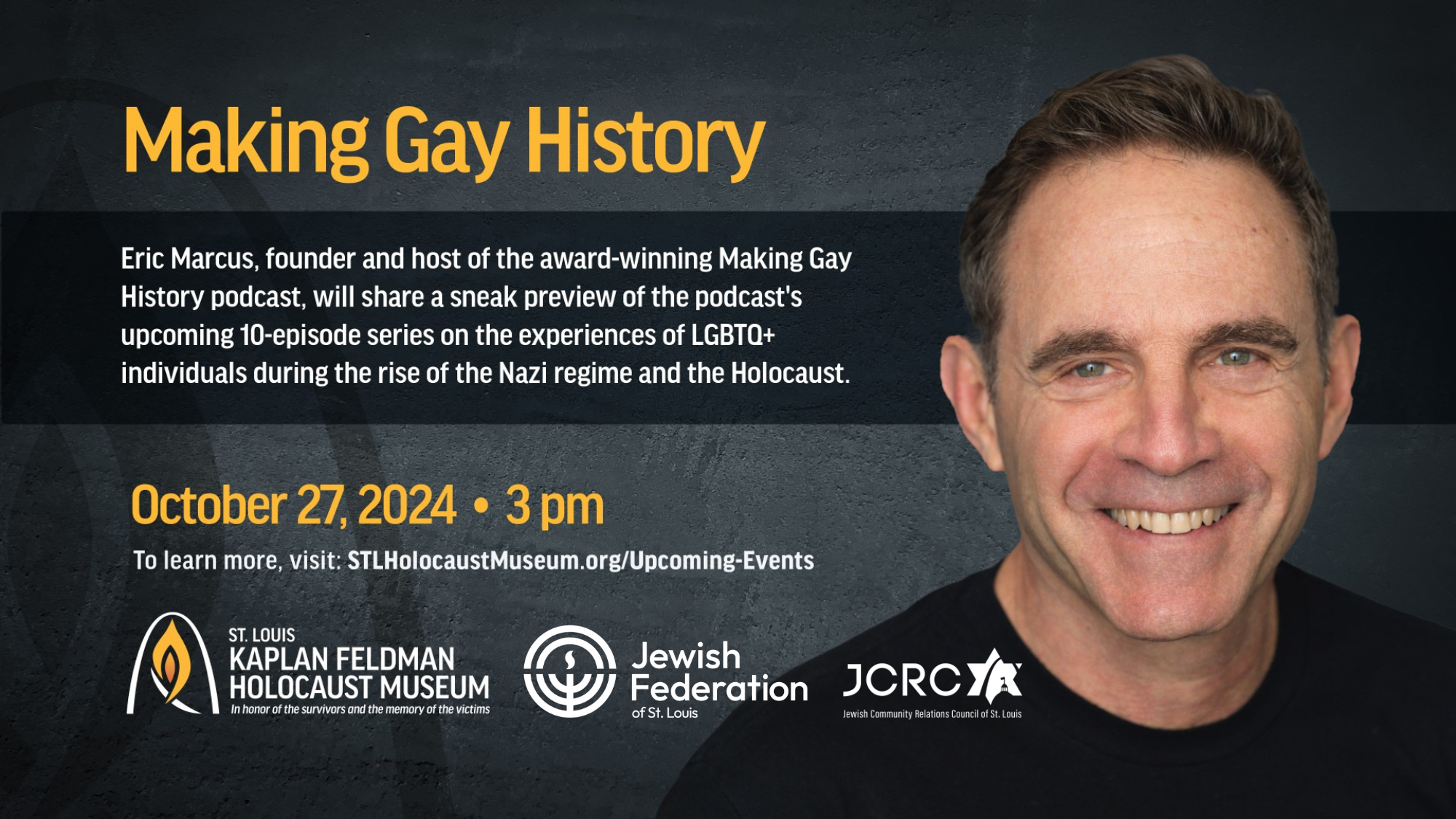 Making Gay History Flyer - speaker Eric Marcus