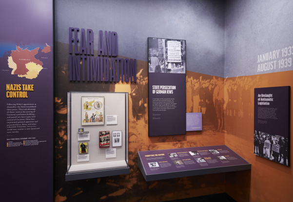 image of permanent exhibit at st. louis holocaust museum