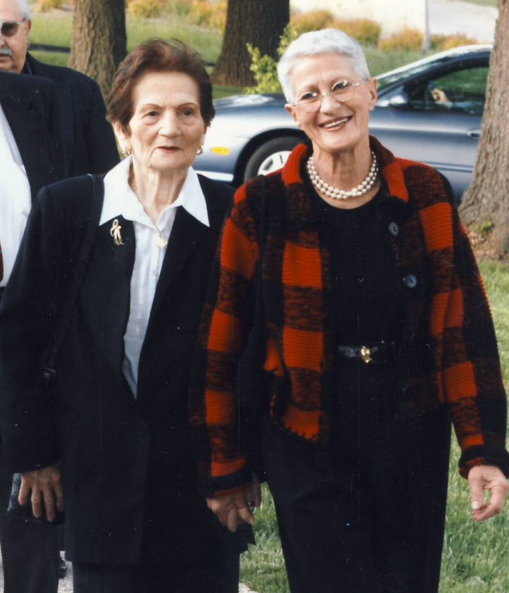 Anna Gruber and Sister Prince - Yom HaShoah in 2005 Anna Gruber and Vida "Sister" Prince